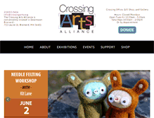 Tablet Screenshot of crossingarts.org